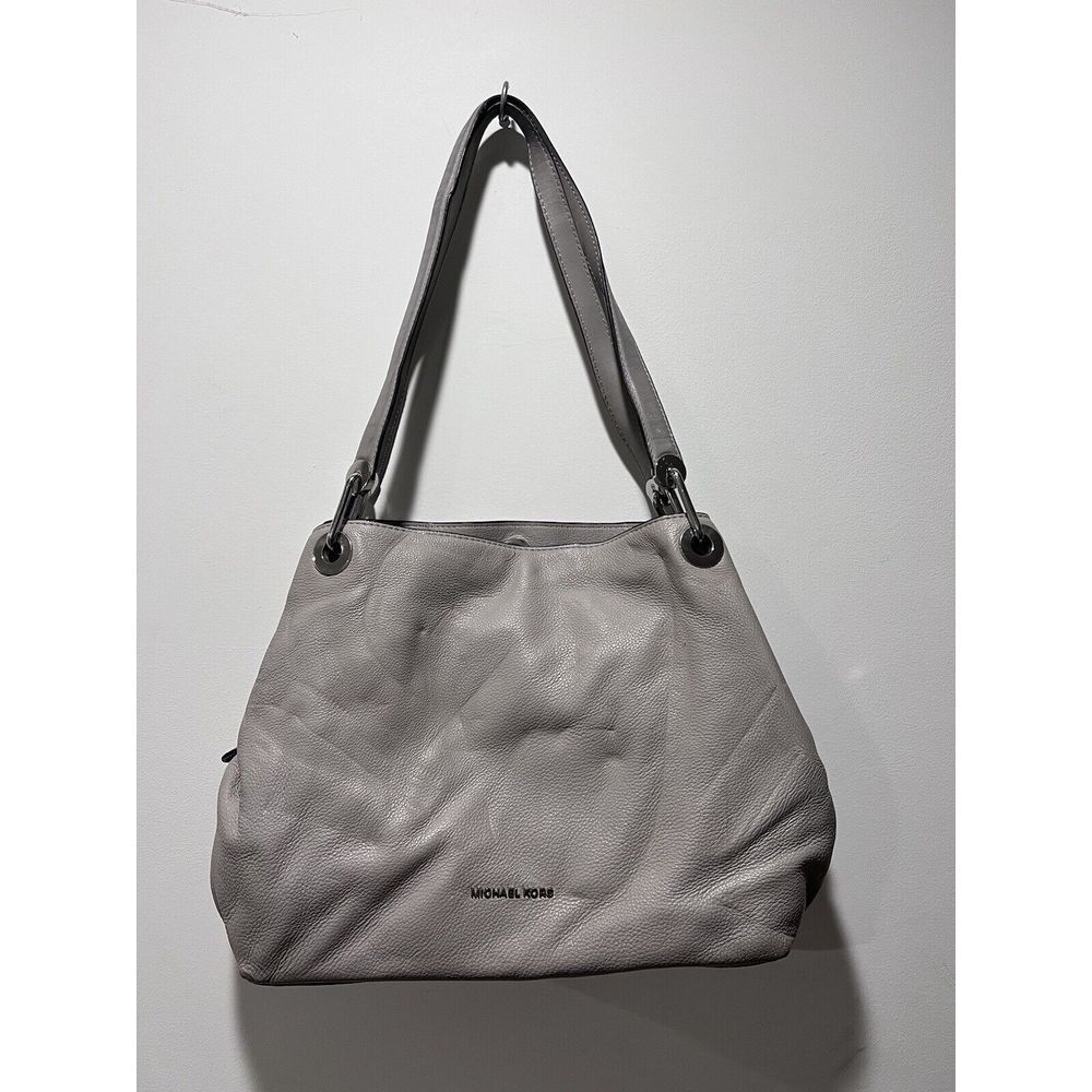 Michael Kors Large Lavender Double Chain Shoulder Strap Leather Bag